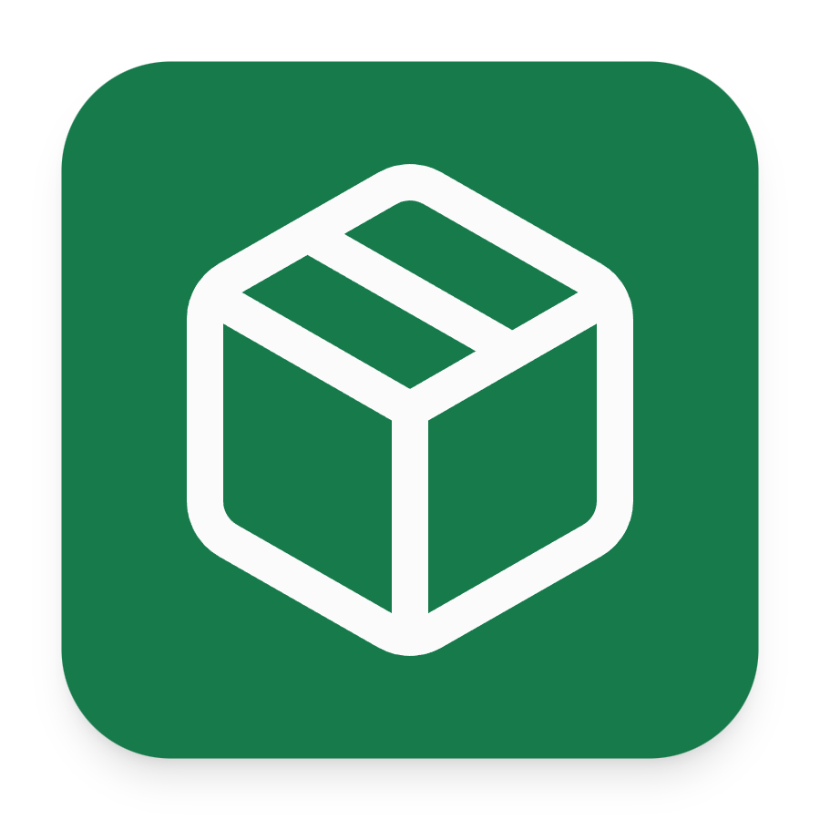 logo of box with green background